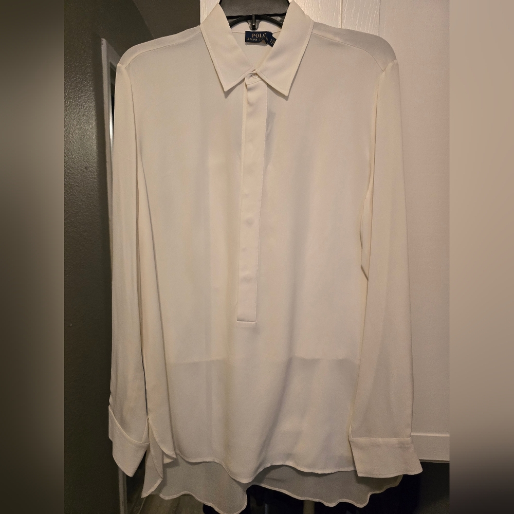 Ralph Lauren Cream Silk Shirt